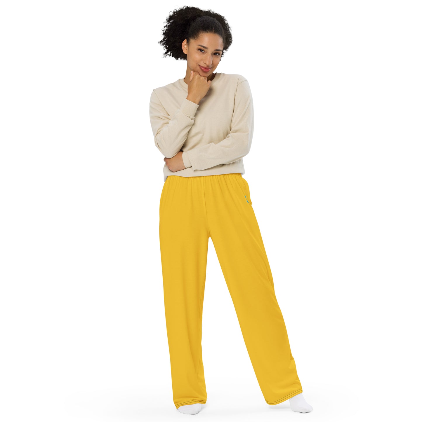 All-over print unisex wide-leg pants